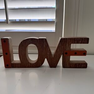 Wood LOVE sign